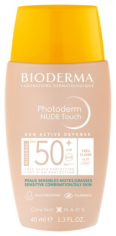 BIODERMA Photoderm NUDE Touch MINERAL SPF very light nagyon világos Dermofutár